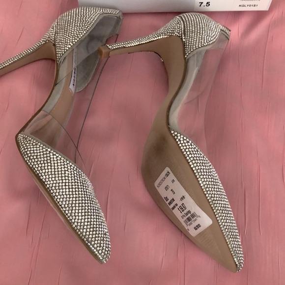 🆕Steve Madden NIB! Shiny & New! Rhinestone! 3 1/2” heel! New! never worn! 7 1/2 - Picture 6 of 6